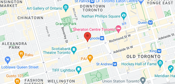 map of 261 QUEEN ST W